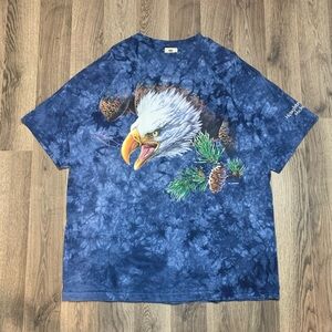 Vintage 1990s Bald Eagle Tie Dye Houghton Lake Michigan Shirt Mens Size XL